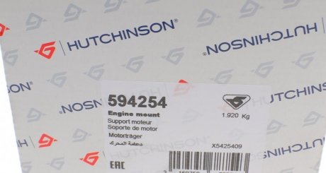 Подушка (опора) двигателя hutchinson 594254