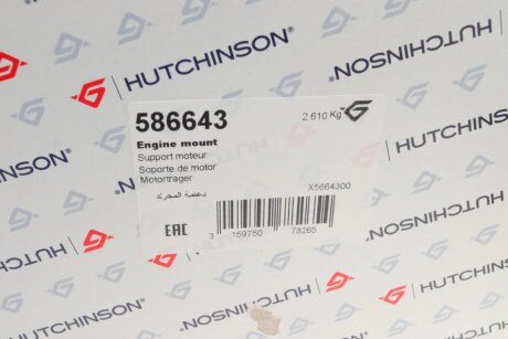 Подушка (опора) двигателя hutchinson 586643