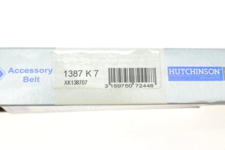 Привідний ремінь генератора hutchinson 1387K7