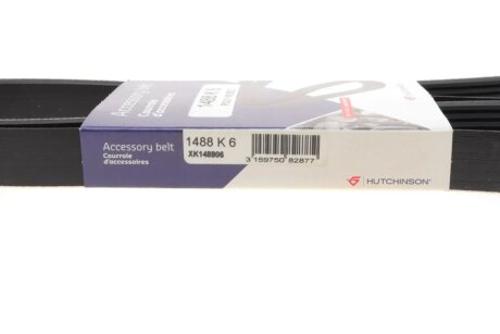 Привідний ремінь генератора hutchinson 1488K6