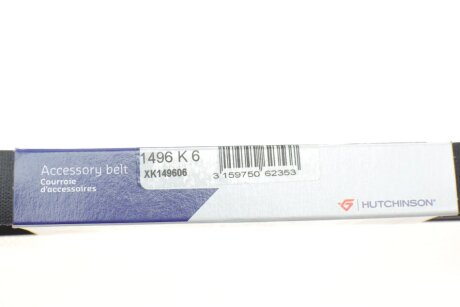 Привідний ремінь генератора hutchinson 1496K6
