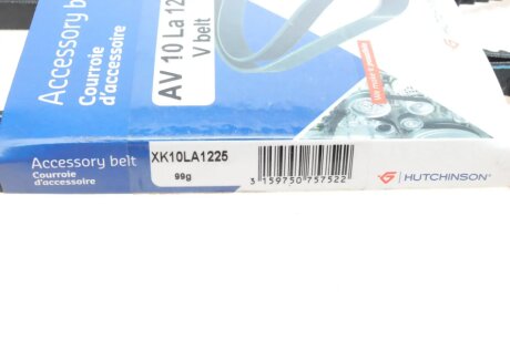 Привідний ремінь генератора hutchinson AV10La1225