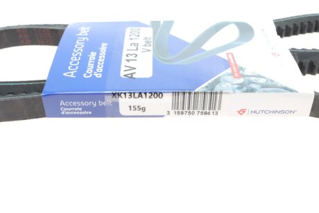 Приводной ремень генератора hutchinson AV13La1200