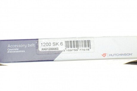 Приводной ремень генератора hutchinson 1200SK6