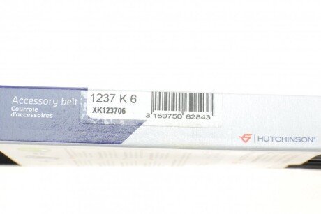 Привідний ремінь генератора hutchinson 1237K6