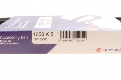 Привідний ремінь генератора hutchinson 1650K5