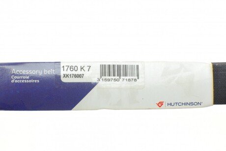 Приводной ремень генератора hutchinson 1760K7