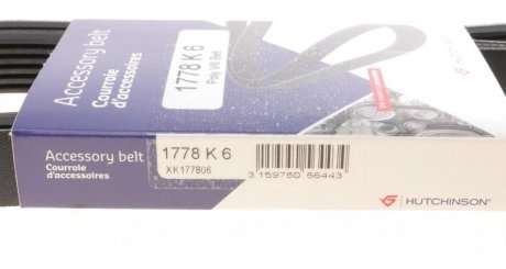 Приводной ремень генератора hutchinson 1778K6