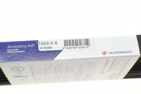 Приводной ремень генератора hutchinson 1954K6