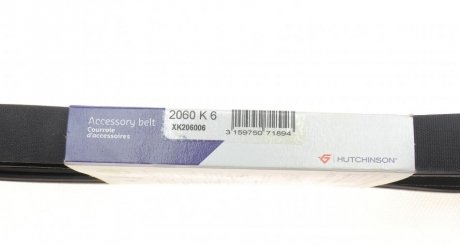 Приводной ремень генератора hutchinson 2060K6