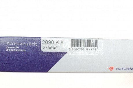 Привідний ремінь генератора hutchinson 2090K8