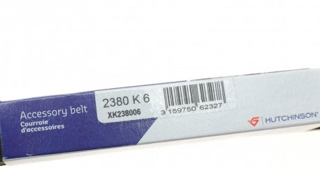 Приводной ремень генератора hutchinson 2380K6