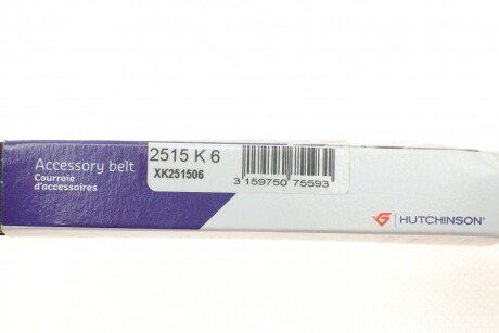 Приводной ремень генератора hutchinson 2515K6