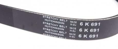 Привідний ремінь генератора hutchinson 691SK6