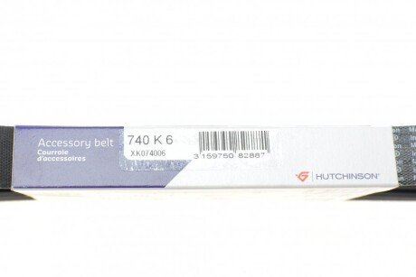 Приводной ремень генератора hutchinson 740K6