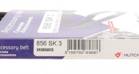 Привідний ремінь генератора hutchinson 856SK3