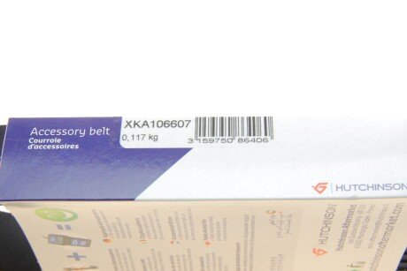 Привідний ремінь генератора hutchinson 1066KA7