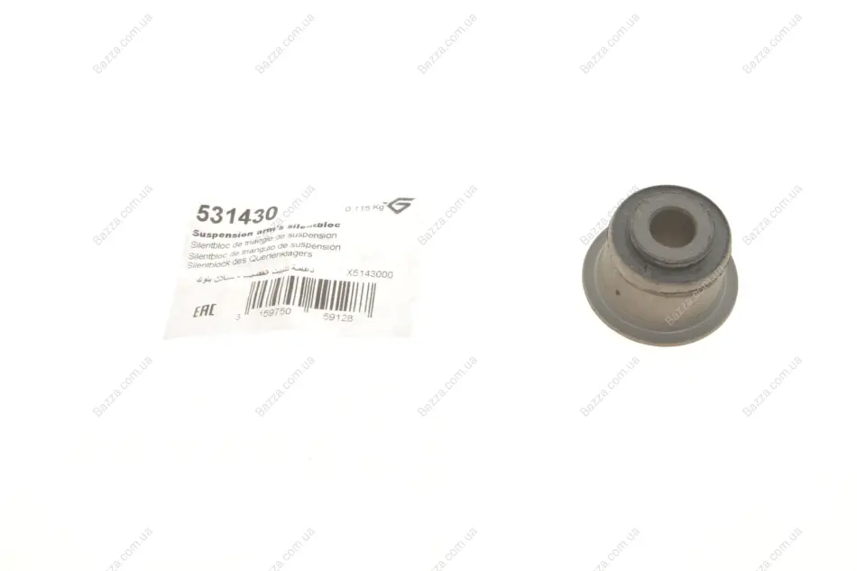 Сайлентблок переднего рычага hutchinson 531430