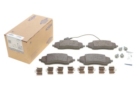 Комплект гальмівних колодок (дискових) icer 142482