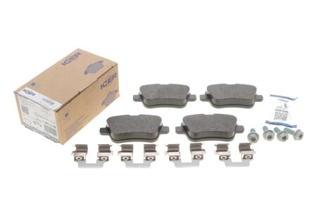 Комплект гальмівних колодок (дискових) icer 182039