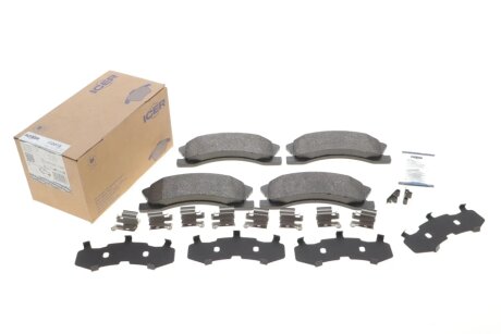 Комплект гальмівних колодок (дискових) icer 182075