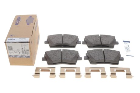 Комплект гальмівних колодок (дискових) icer 182354