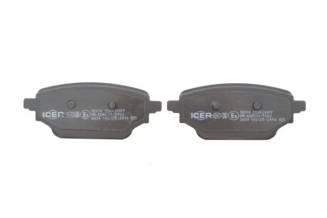 Комплект гальмівних колодок (дискових) icer 182474