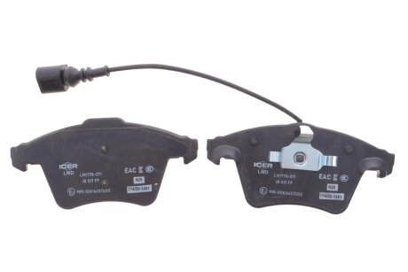 Комплект гальмівних колодок (дискових) icer LM1778071