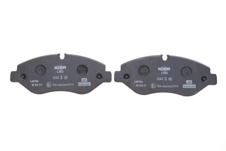 Комплект гальмівних колодок (дискових) icer LM1786