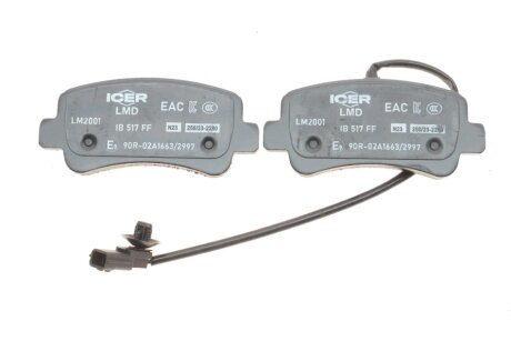 Комплект гальмівних колодок (дискових) icer LM2001