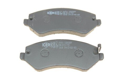 Комплект гальмівних колодок (дискових) icer 181512
