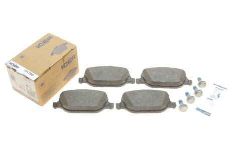 Комплект гальмівних колодок (дискових) icer 181780