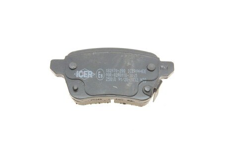Комплект гальмівних колодок (дискових) icer 182170208