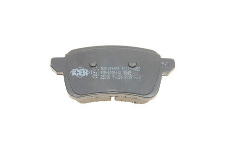 Комплект гальмівних колодок (дискових) icer 182170208