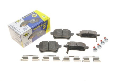 Комплект гальмівних колодок (дискових) icer 182170208 на Фиат Типо