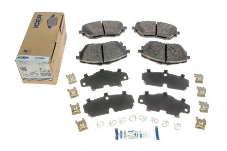 Комплект гальмівних колодок (дискових) icer 182287