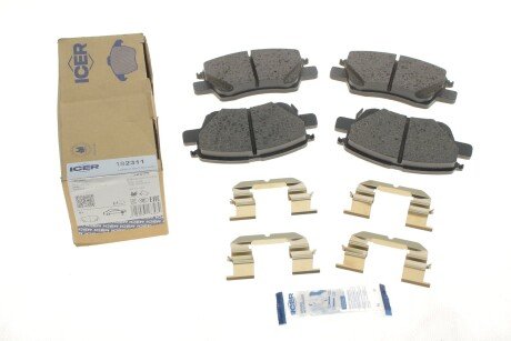 Комплект гальмівних колодок (дискових) icer 182311