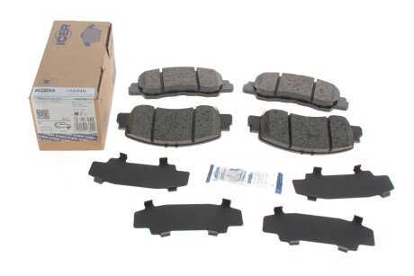 Комплект гальмівних колодок (дискових) icer 182340