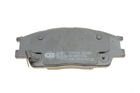 Комплект гальмівних колодок (дискових) icer 182414203