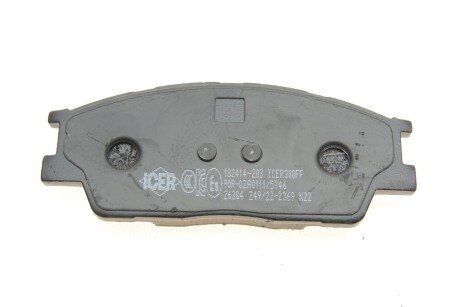 Комплект гальмівних колодок (дискових) icer 182414203