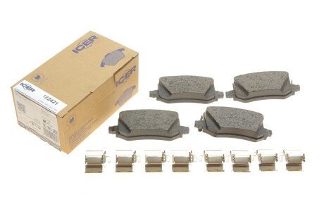 Комплект гальмівних колодок (дискових) icer 182421