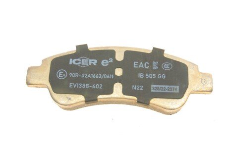 Комплект гальмівних колодок (дискових) icer EV1388402