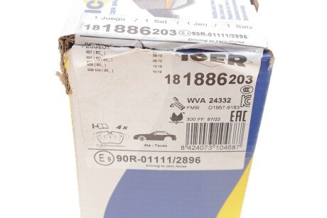 Передние тормозные колодки icer 181886203