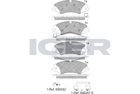 Передние тормозные колодки icer 181957203