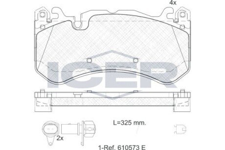 Передние тормозные колодки icer 182079203 на Ауди А6 с6