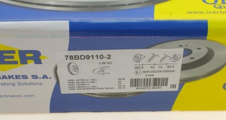 Тормозной диск icer 78BD91102