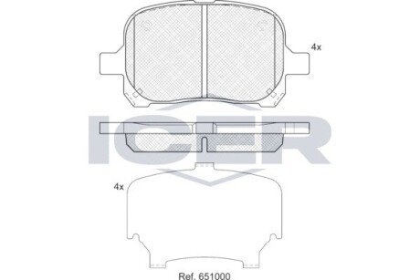 Тормозные колодки icer 181632 на Лексус Rx300