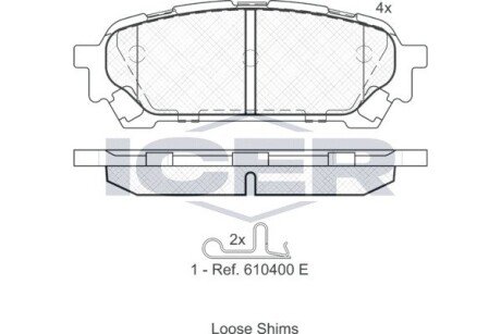 Тормозные колодки icer 181737