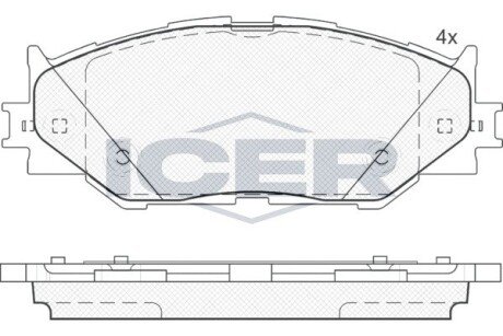 Тормозные колодки icer 181750