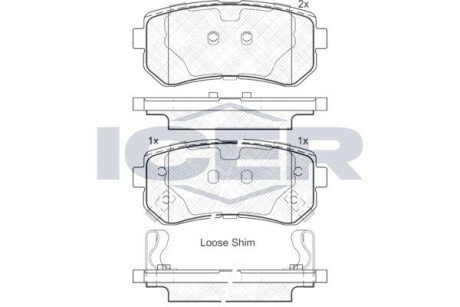 Тормозные колодки icer 181948